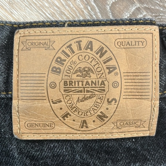 Vintage Brittania Men's Jeans Black Size 31 x 32 (Labeled 33 x 32) Straight Leg - Picture 4 of 15